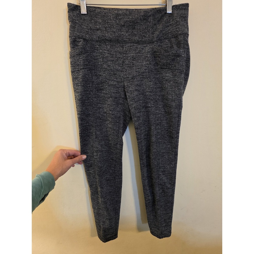 Athleta Women's Size L Metro Gray Herringbone High Waisted‎ Leggings Full Length